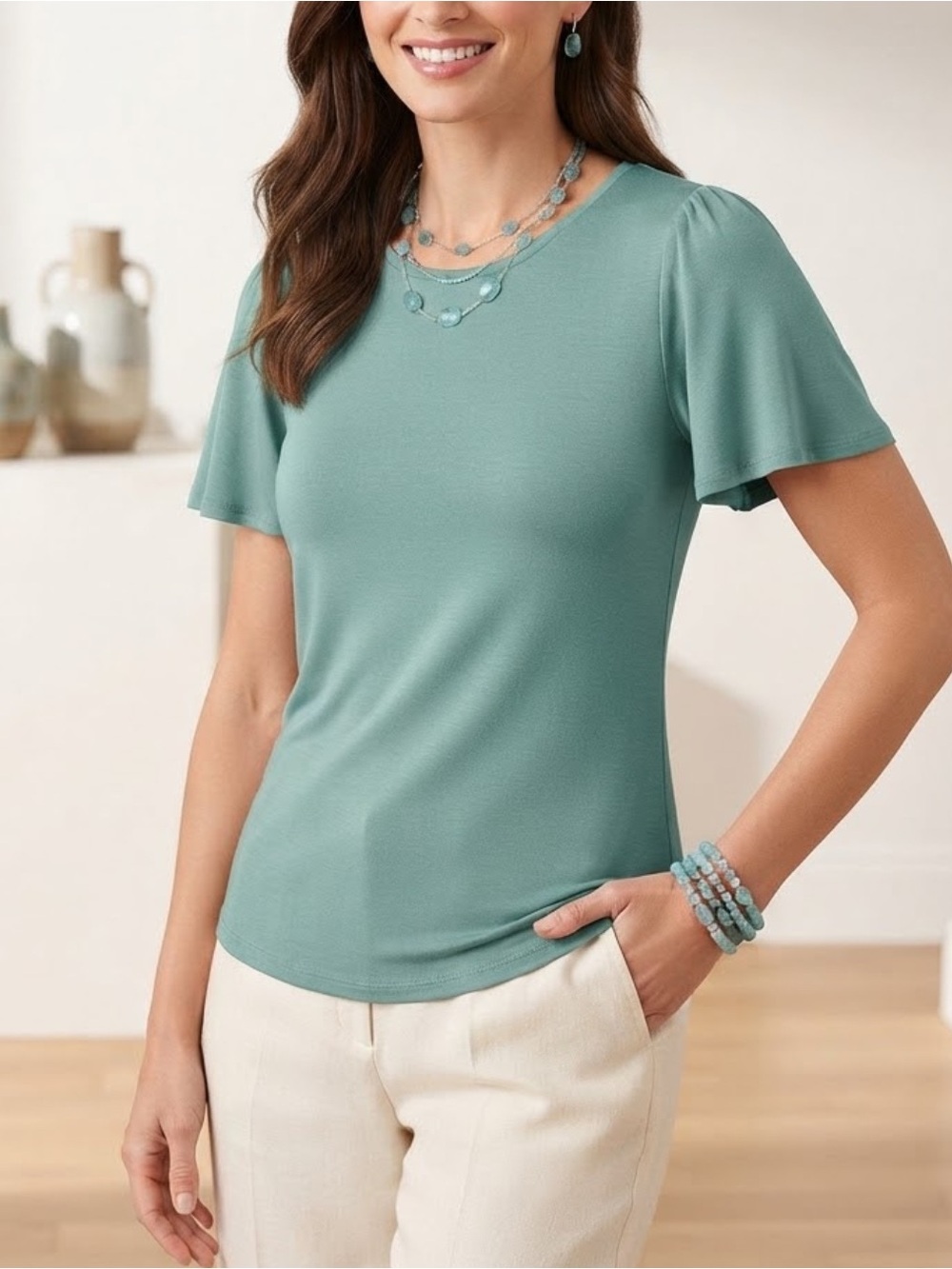♠️ Shirt • NWOT
Nine West • Women’s Flutter Short Sleeve Shirt - Picture 3 of 4